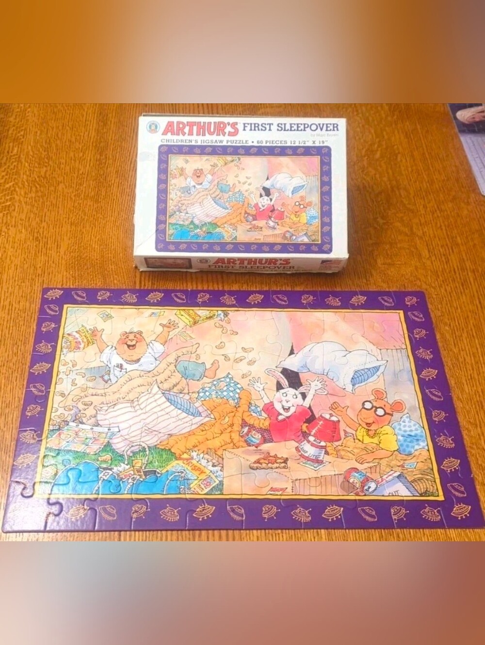 Vintage Arthur's First Sleepover Children's 60 Piece Jigsaw Puzzle by Marc Brown